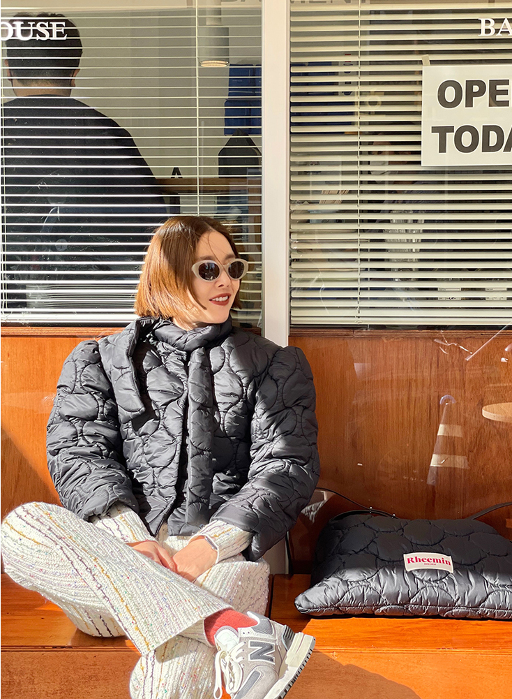 PUFF Short PADING JAKET - BLACK